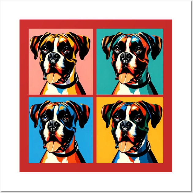 Boxer Pop Art - Dog Lover Gifts Wall Art by PawPopArt